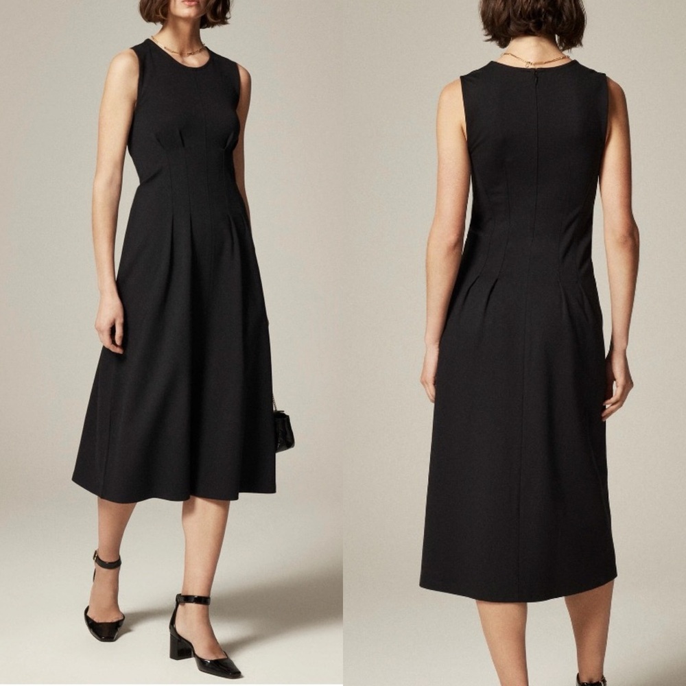 NWT JCREW Nadia dress in ponte in Black
